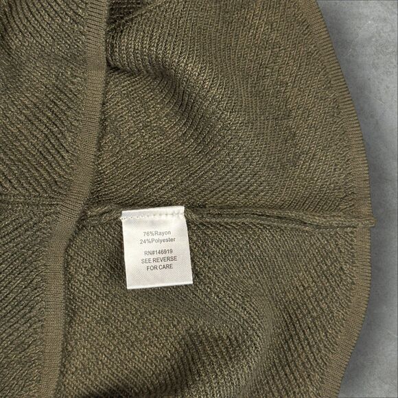 Freshman Maxi Olive Green Long Sweater Knit Sleeveless Bodycon Dress - Small - Picture 6 of 7